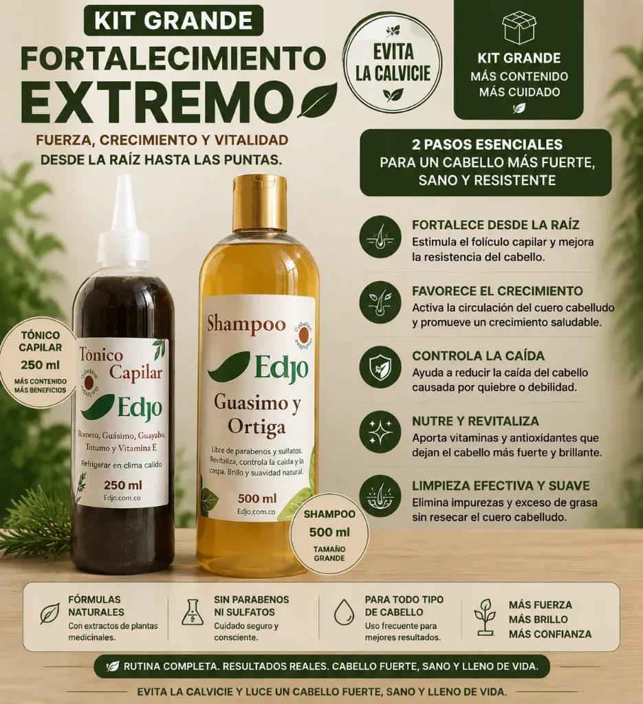 Kit Fortalecimiento Extremo con Tónico y Shampoo de Guásimo